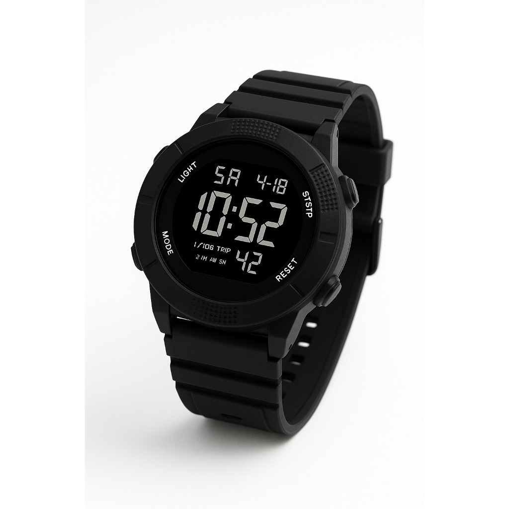 Jam Tangan Digital Pria 46mm Anti Air Karet