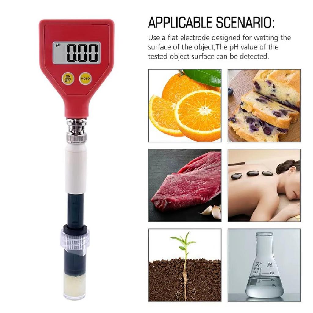 pH Meter Digital Akurat 0.00-14.00 | Pengukur pH Air, Makanan, Tanah, Akuarium Otomatis ATC | Akuras