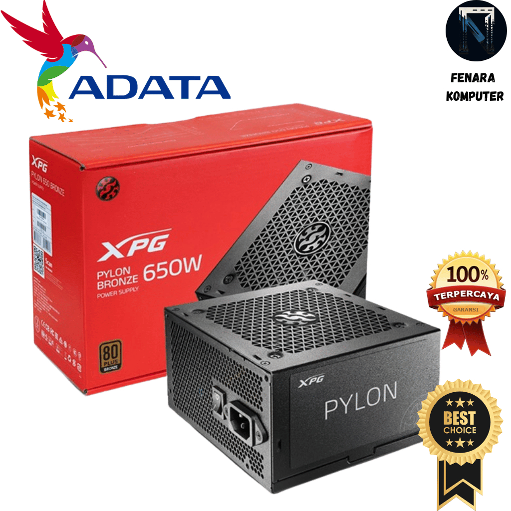 ADATA XPG PSU PYLON 650 - 650W 80+ BRONZE | POWER SUPPLY PYLON650B-BKCEU