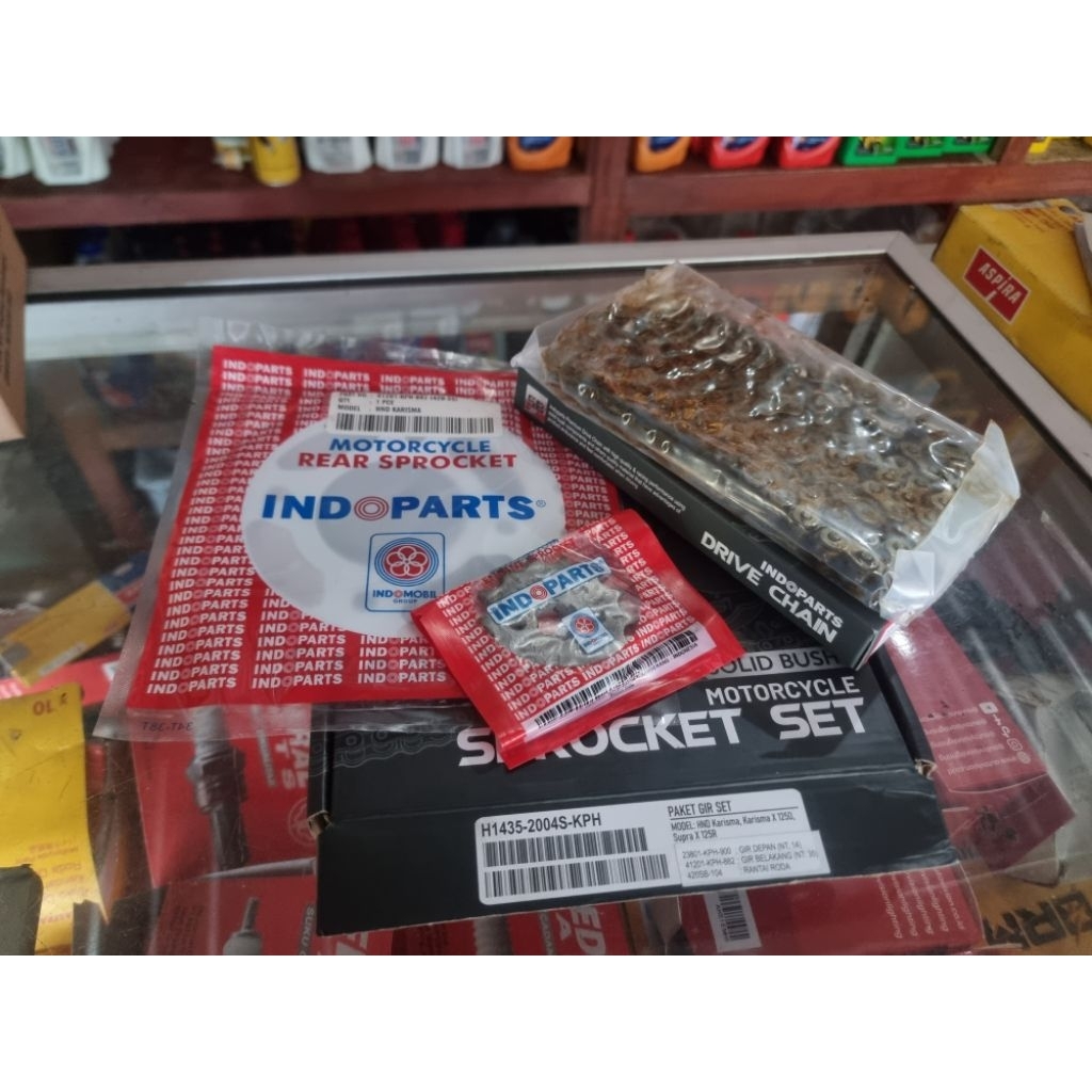 INDOPARTS GEAR GIR SET KARISMA GEAR PAKET KARISMA SUPRA X 125 INDOPARTS H1435-2004S-KPH MURAH