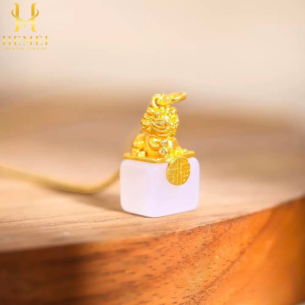 HEMEI KALUNG GIOK SINGA  EMAS PALSU KALUNG FASHION WANITA KALUNG MEWAH PREMIUM