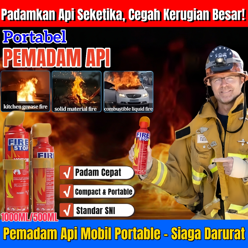 Apar mobil pemadam api semprot 500/1000Ml alat pemadam kebakaran api ringan mobil Dapur Rumah