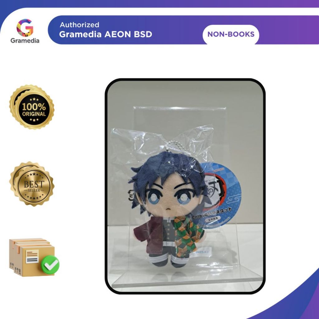 BANDAI CHIBI PLUSH MASCOT_DEMON SLAYER_GIYU TOMIOKA - GRAMEDIA AEON MALL BSD