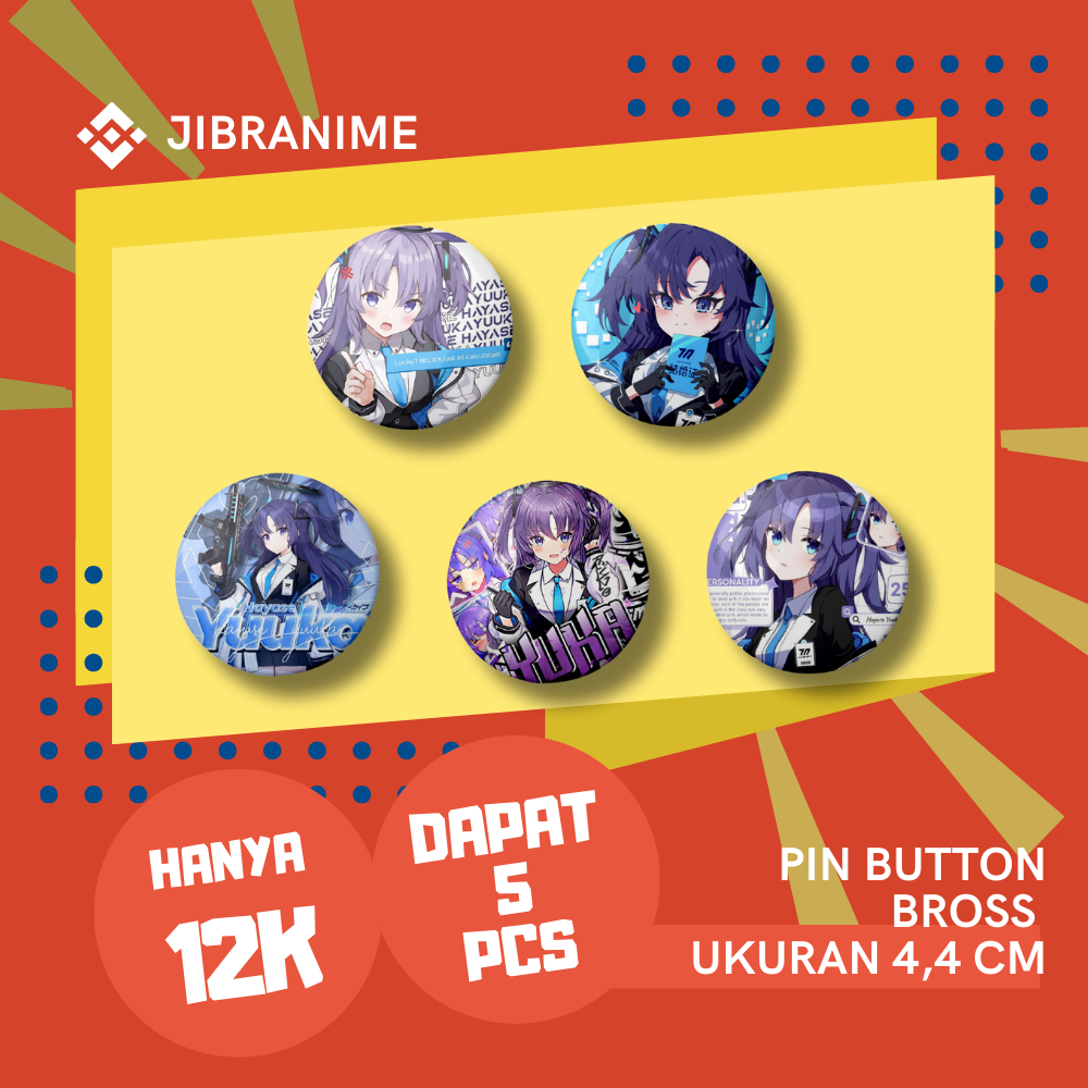 PIN BLUE ARCHIVE HAYASE / PIN BUTTON BLUE ARCHIVE HAYASE/ BROS HAYASE BLUE ARCHIVE