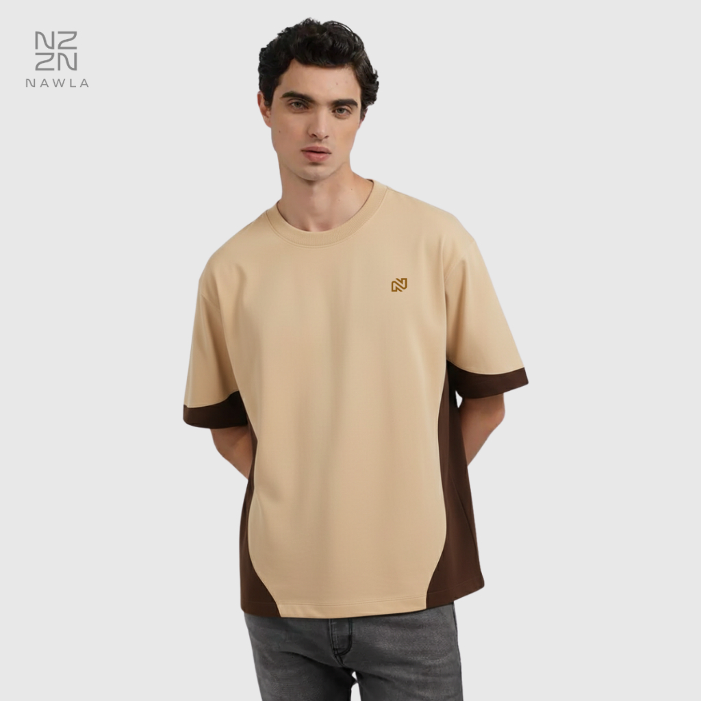 Kaos Atasan Pria Lengan Pendek Two Tone Tee