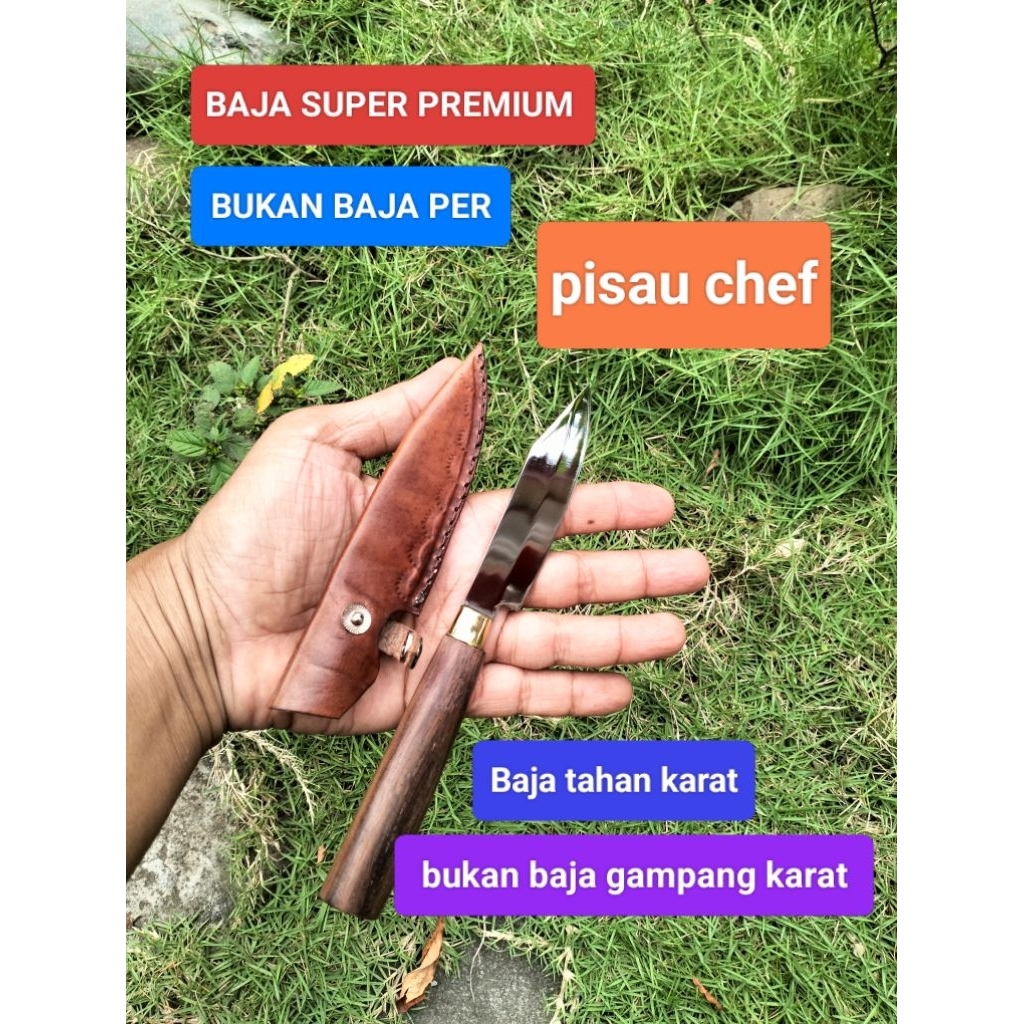 pisau kecil pisau chef pisau dapur baja super