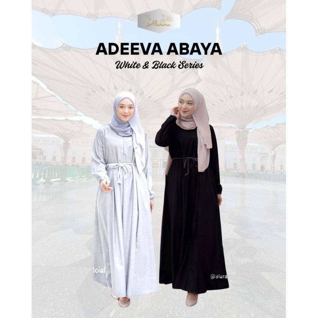 Abaya putih | abaya terbaru 2025 lebaran wanita TOYOBO PREMIUM | Abaya simpel elegant mewah | ADEEVA