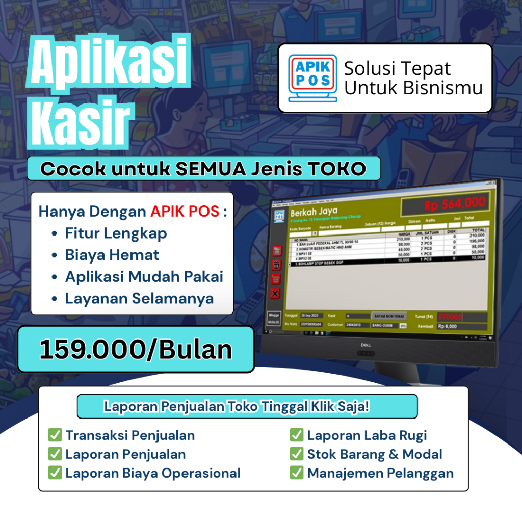 Program Kasir Toko APIKPOS | Program Kasir Toko Sembako| Software Kasir Toko | Aplikasi Kasir Toko