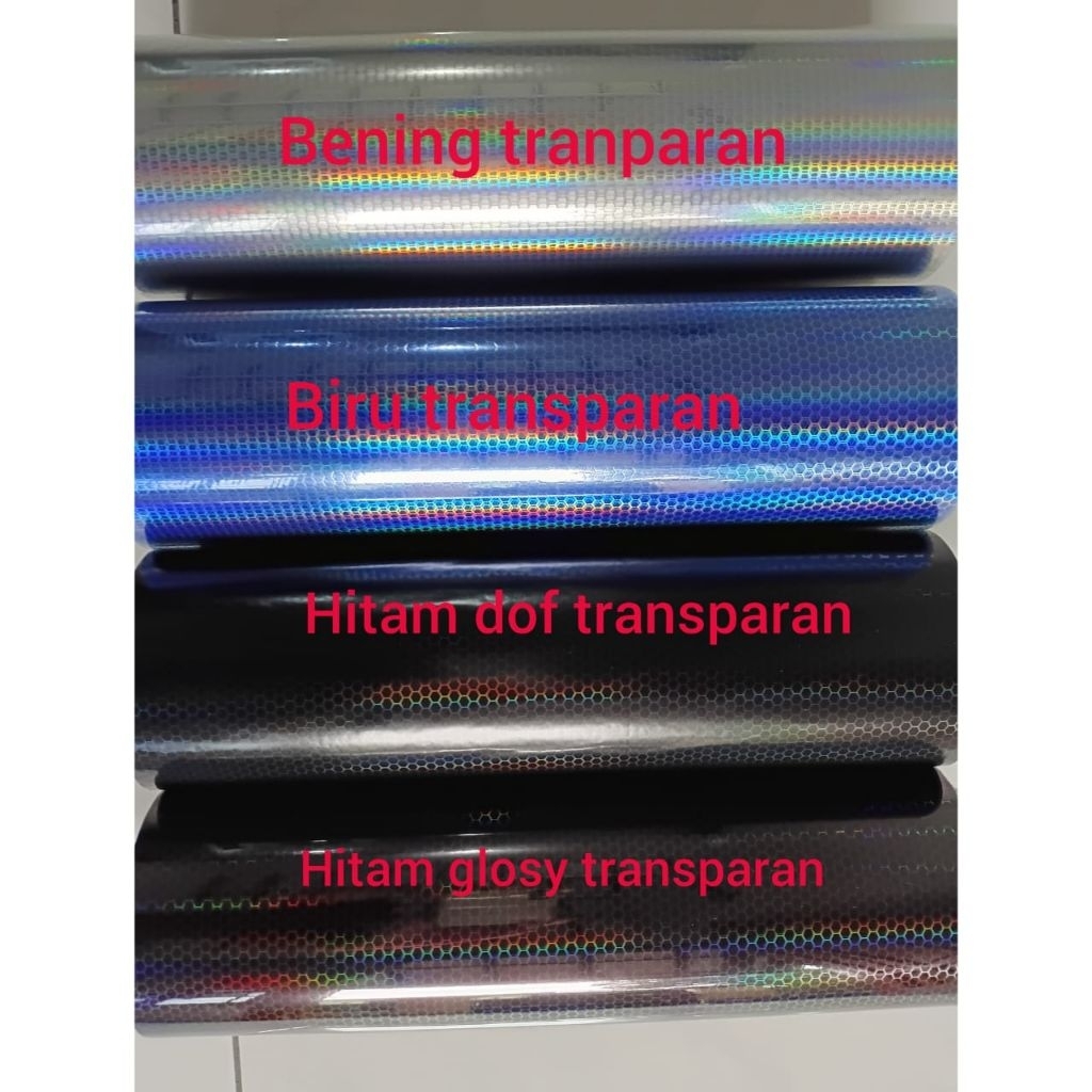 stiker/skotlet pelangi transparan sarang tawon