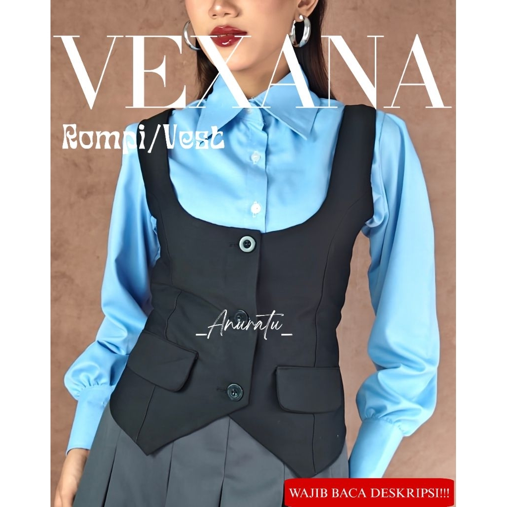 VEXANA Vest Wanita| Anuratu Store Official  blazer rompi wanita berkualitas