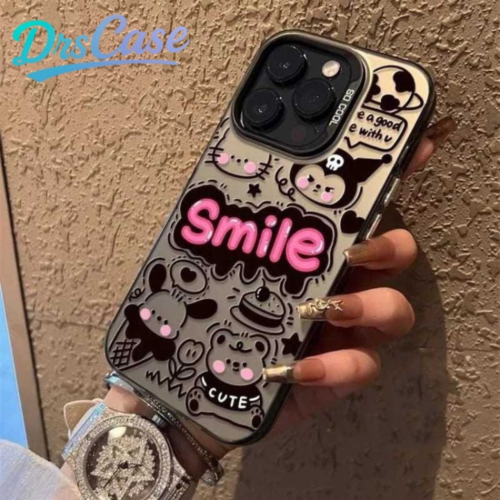 Case Iphone 7 8 7Plus 8Plus X XS XR 11 12 13 14 15 16 Pro MaxCasing Hp Smile LL27