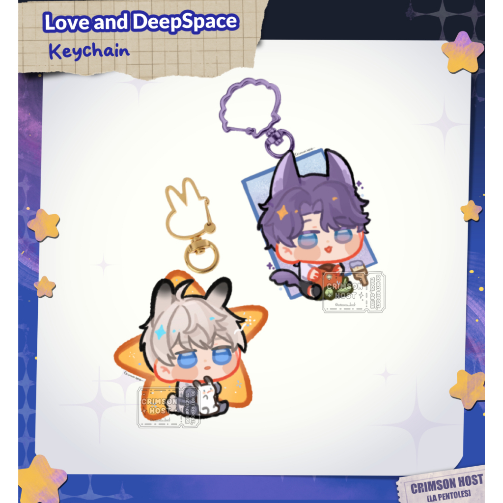 Love and Deepspace keychain rafayel xavier
