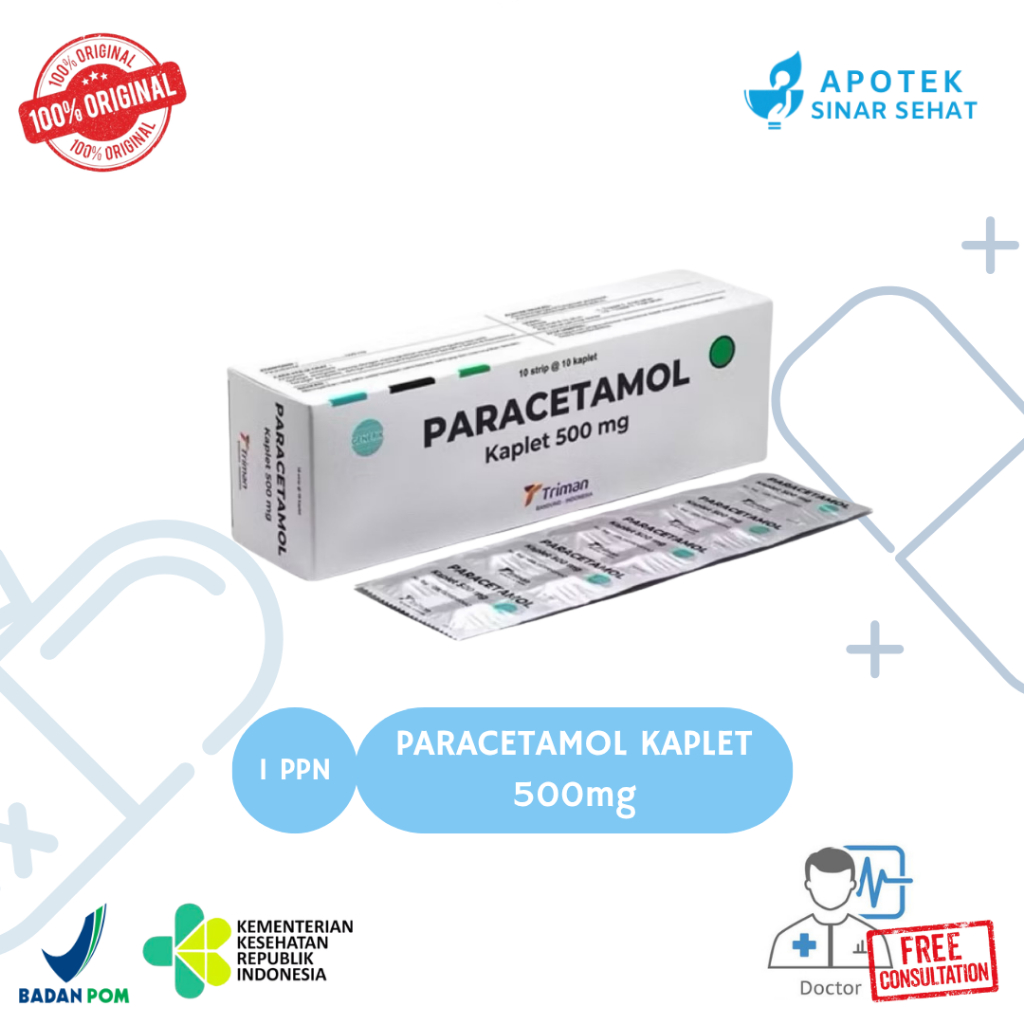 Paracetamol 500mg Generik Apotek Sinar Sehat untuk meredakan demam dan nyeri