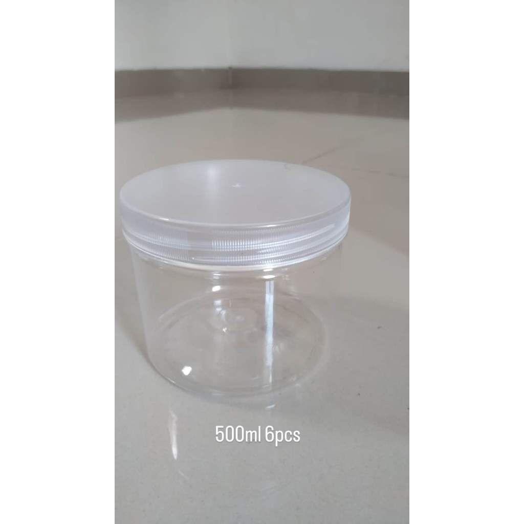 Toples Plastik 500ml-Toples Tabung 500ml-Toples Clynders 500ml-Per 6 Pcs