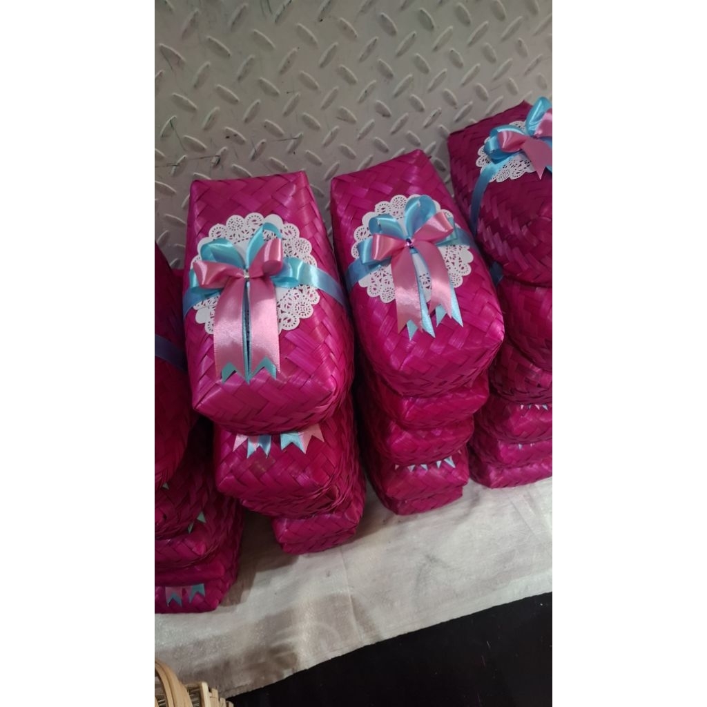 besek warna pita 10x20