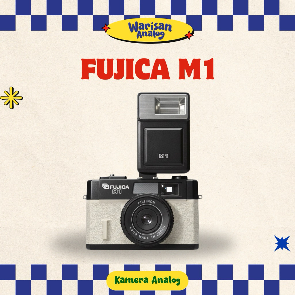 KAMERA ANALOG FUJICA M1 + FLASH | REUSABLE CAMERA FILM 35MM | KAMERA FILM