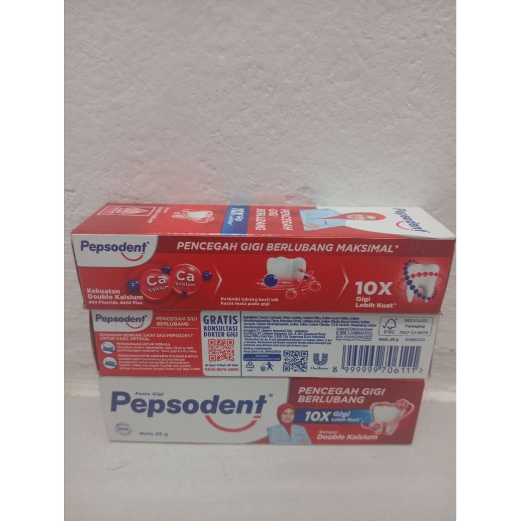 pasta gigi Pepsodent 25gr/odol Pepsodent 25gr/Pepsodent pasta gigi pencegah gigi berlubang 25gr