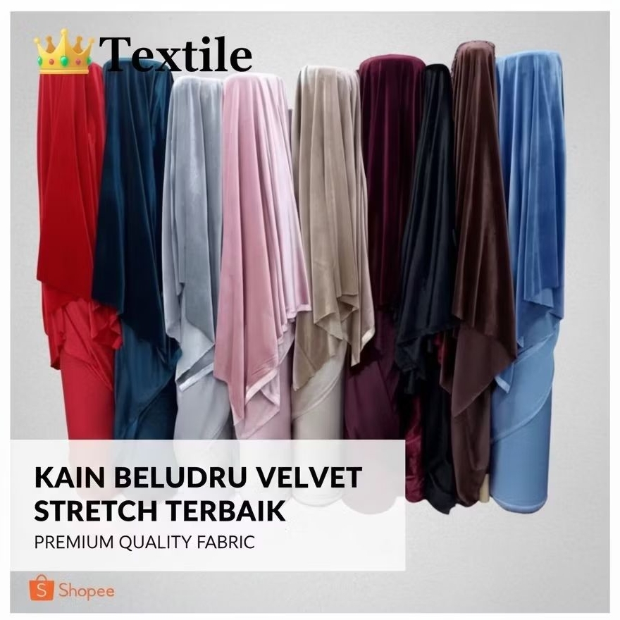 (Kain Strach) Buludru Velvet Strach Premium. Kain Strach Terbaik. Bahan Buludru Strach polos Elegan