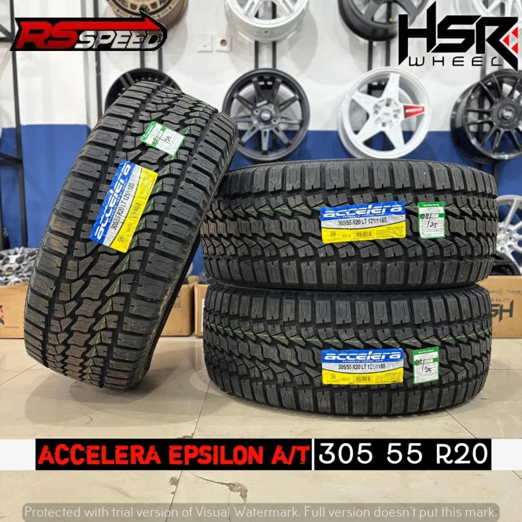 BAN RING 20 UNTUK MOBIL JEEP RUBICON UKURAN 305 55 R20 MEREK ACCELERA EPSILON A/T BAN TUBLE R 20