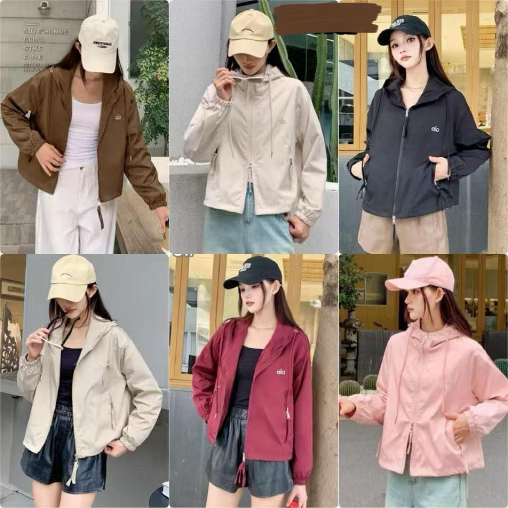 JAKET WANITA BAHAN PARASUT MOTIF AL0 IMPORT