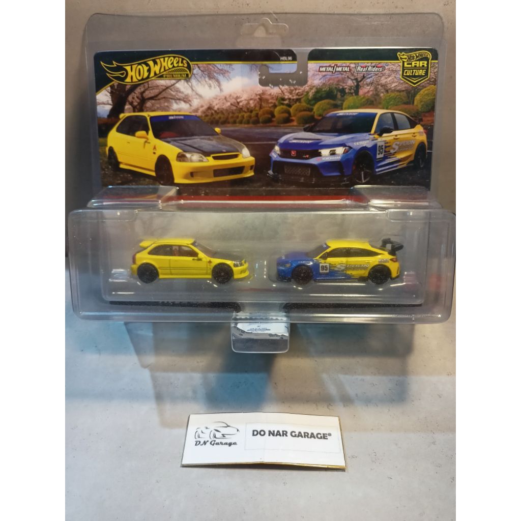 Hotwheels Premium Twin Pack – ’99 Honda Civic Type R (EK9) dan Honda Civic Type R