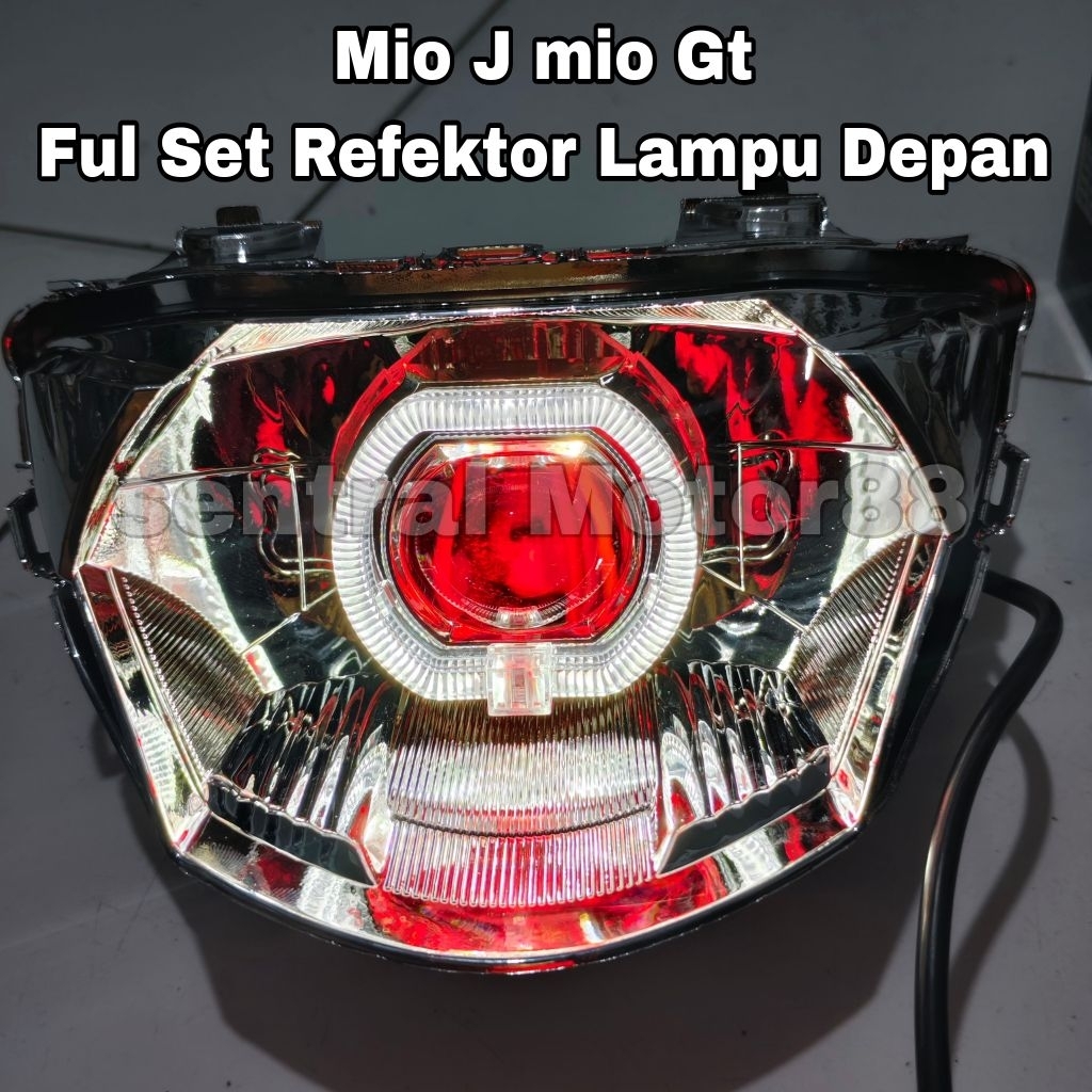 Refektor Headlamp Full Set Biled Cocok untuk Mio J dan Mio GT Lampu Depan Berkualitas Tinggi Devil E
