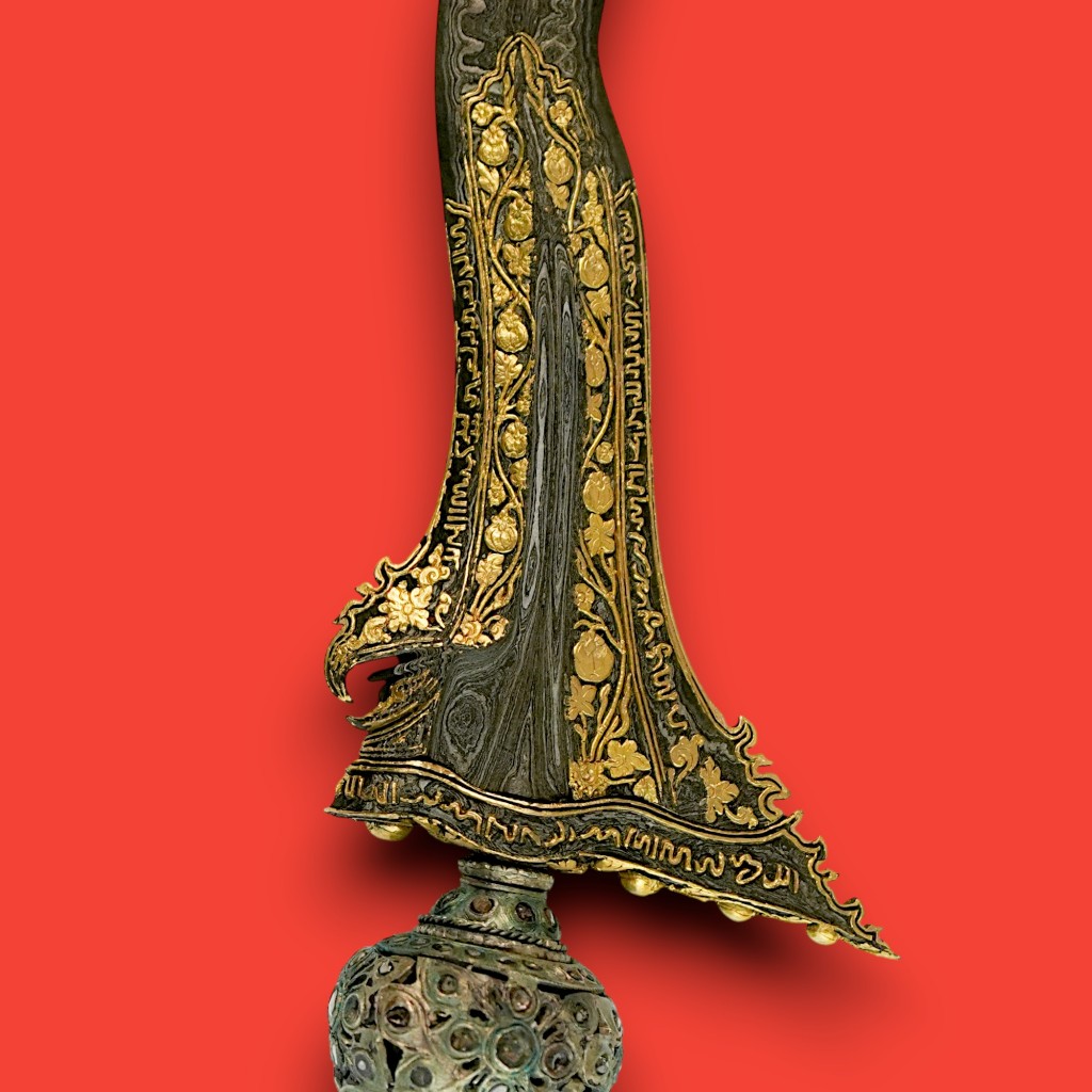 Keris Panimbal Luk 9 Kinatah Emas Tangguh Mataram Kartasura