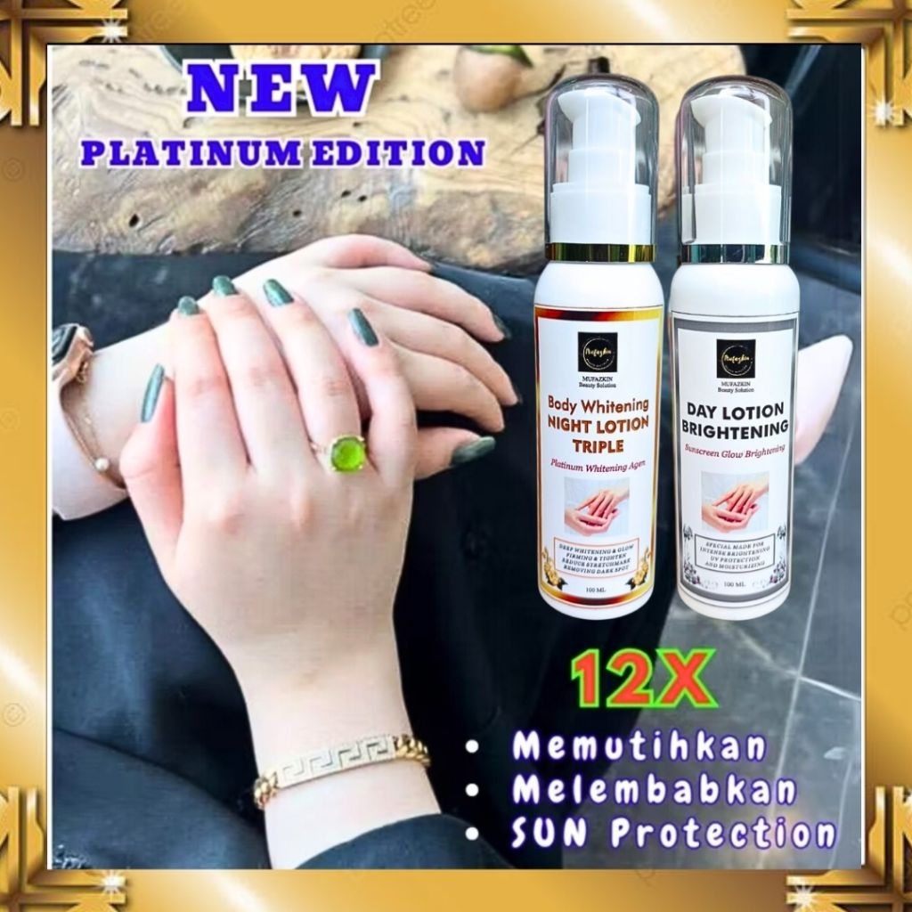 [GROSIR - Center] Mufazkin Paket Bundling Hb Dosting Platinum BPOM Kulit Susah Putih Handbody Pemuti