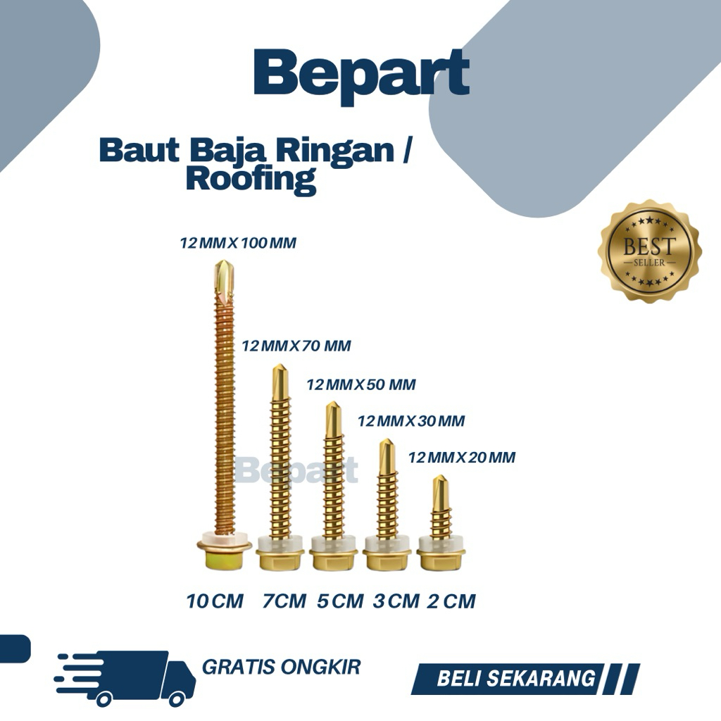 Skrup Roofing / Baut Baja Ringan