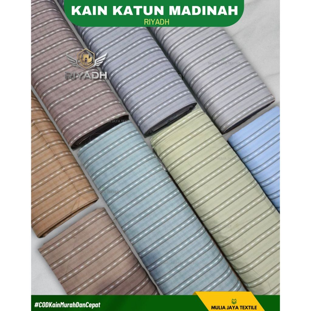 Kain Katun Madinah Motif Premium Baju Koko Kemeja Riyadh RYD