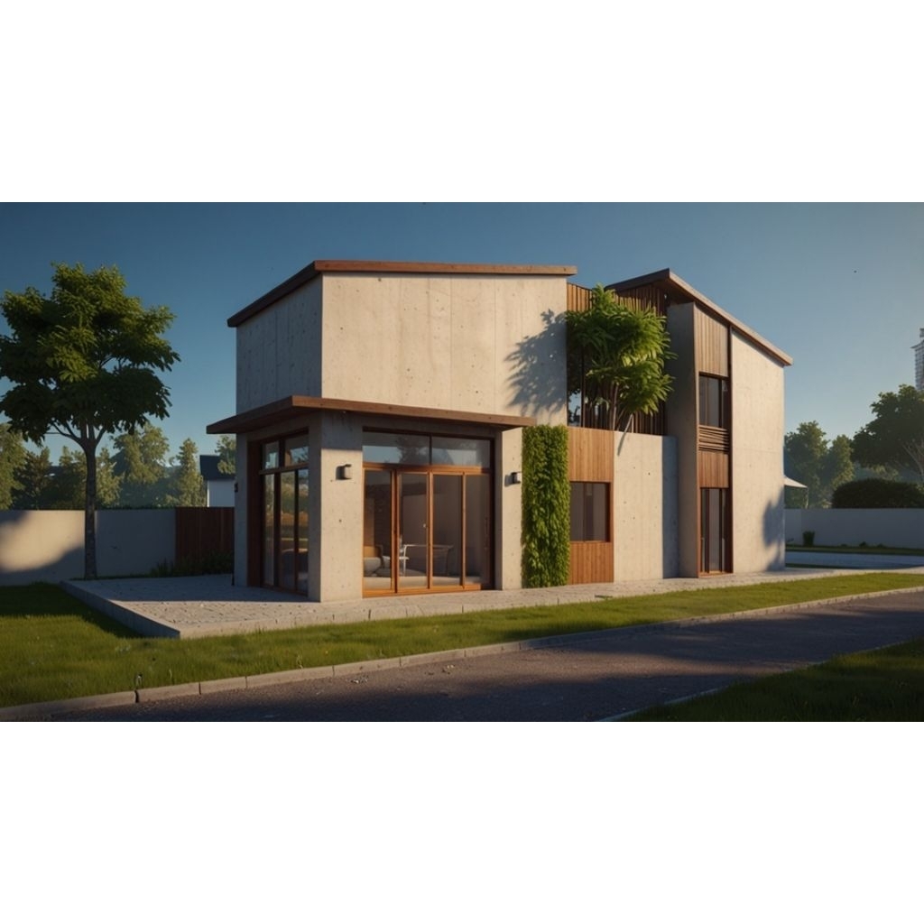 Murah Jasa Denah 2D dan Tampak 3D Rumah Minimalis, Industrial, Scandinavian