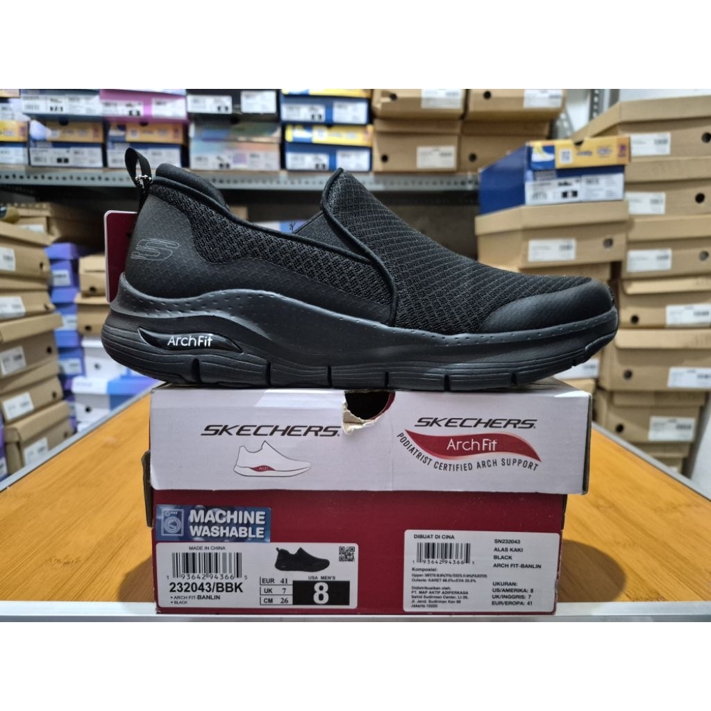 New Special Edition Skechers Arch Fit Banlin Sneakers Shoes Mens 232043/BBK Original BNIB