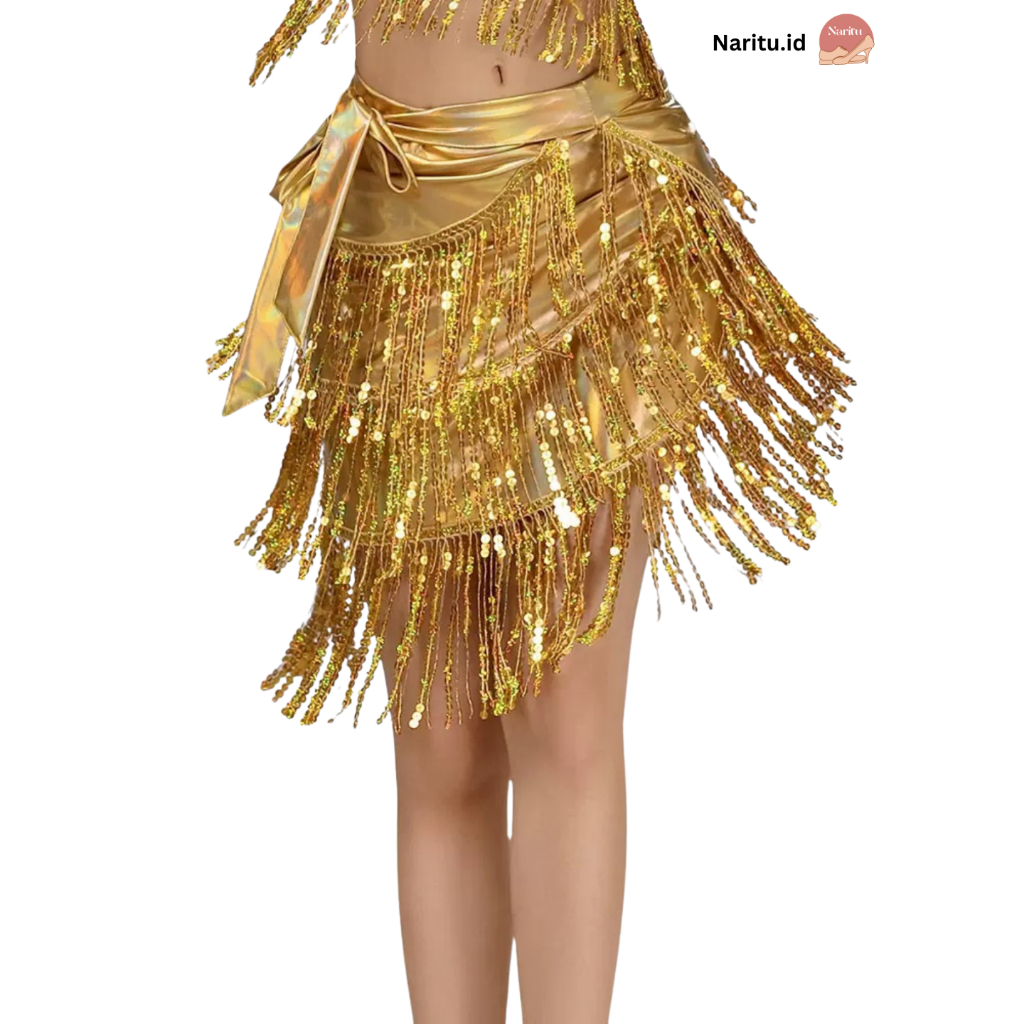 Naritu Women - Rok Rumbai Ikat - Rok Tari Rumbai Ikat Shimmer