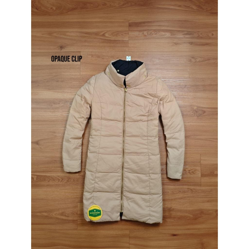 opaque clip goosedown winter woman jacket