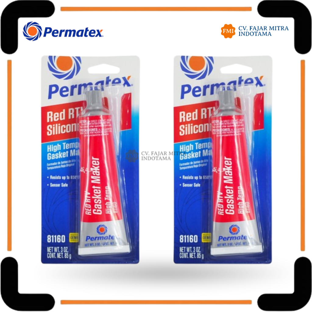 Lem Gasket Permatex Red RTV – High Temp Silicone 81160 / Lem Perpak - Lem Packing Mesin / Industri