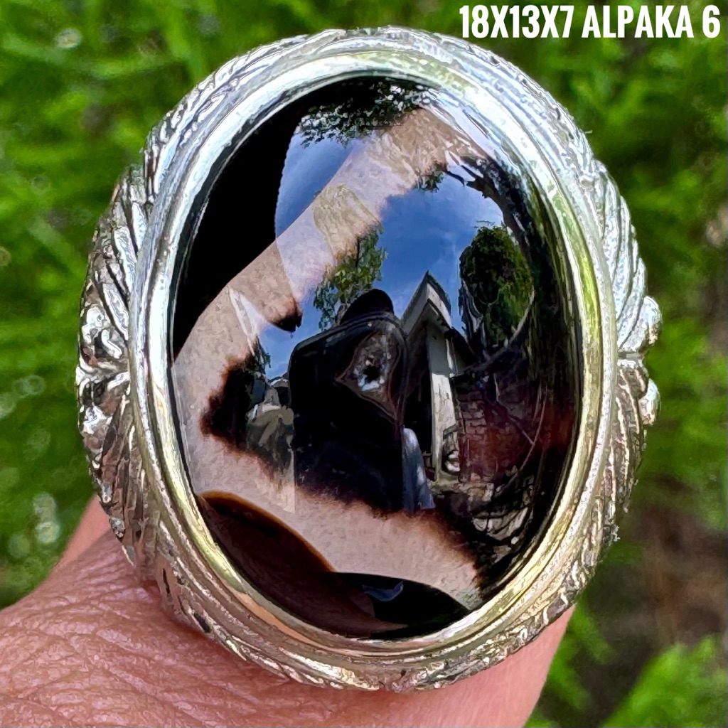 Cincin Batu Akik Natural Yaman Wulung
