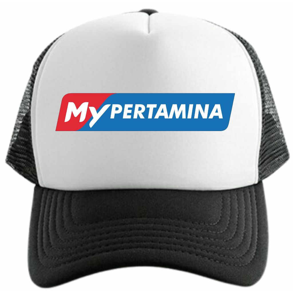 Topi My Pertamina  /topi jaring/topi jala custom/topi custom Premium