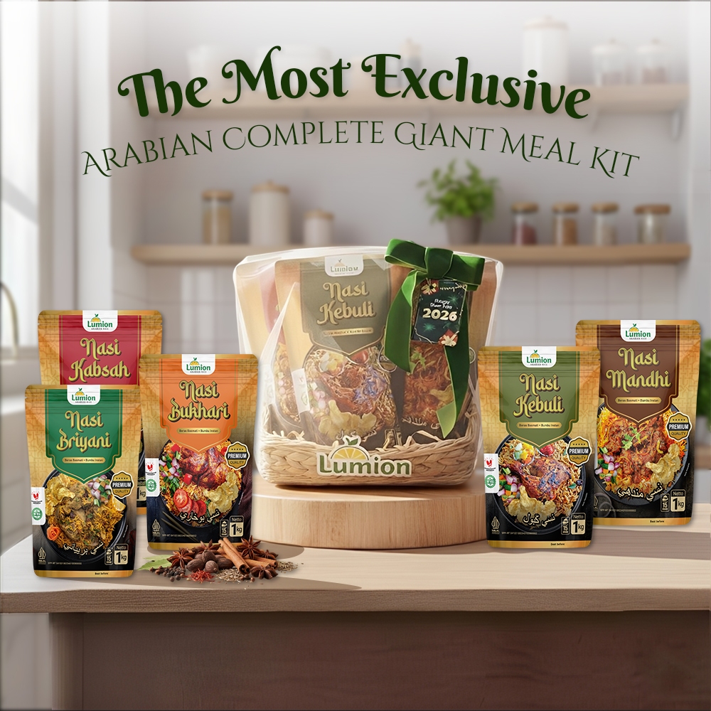 Hampers Nasi Arab 1kg Lumion – Complete Giant Kit Kebuli Briyani Mandhi Bukhori Kabsah