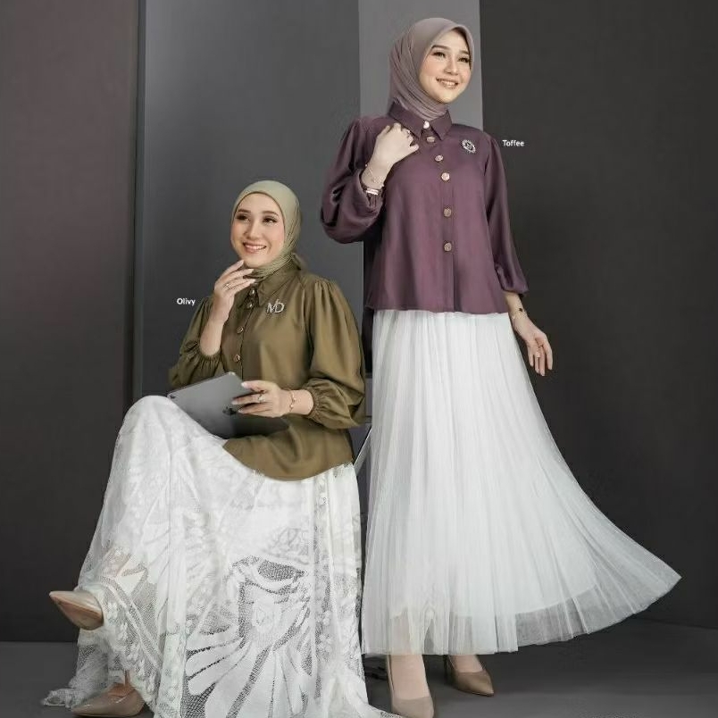 POETRY BLOUSE NADHEERA LUXURY ORI READY STOK SPECIAL DISKON