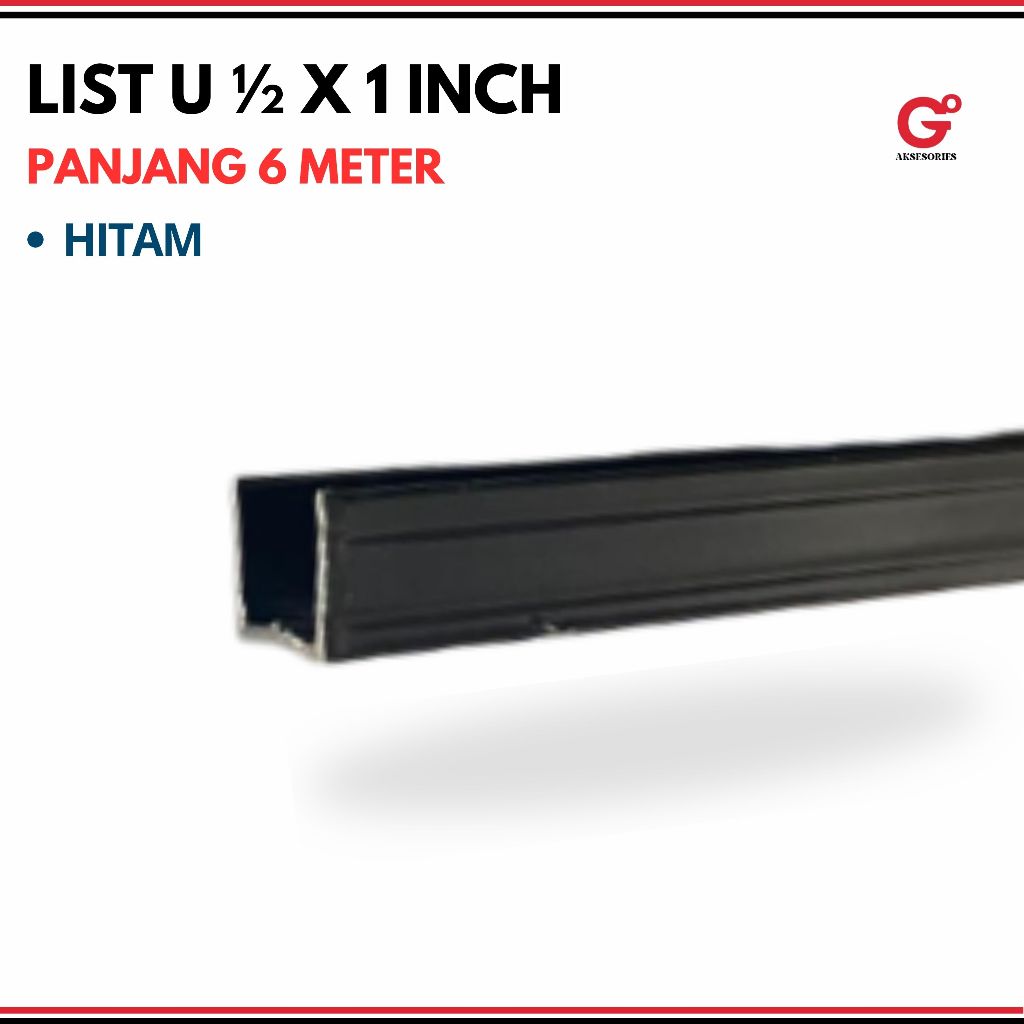 CHANNEL U / LIST U ALUMINIUM 8x8x8 MM (GRATIS ONGKOS POTONG)