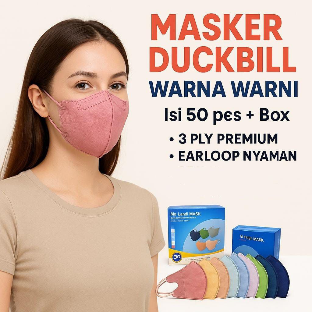 MASKER DUCKBILL WARNA 1 KOTAK ISI 50 PCS