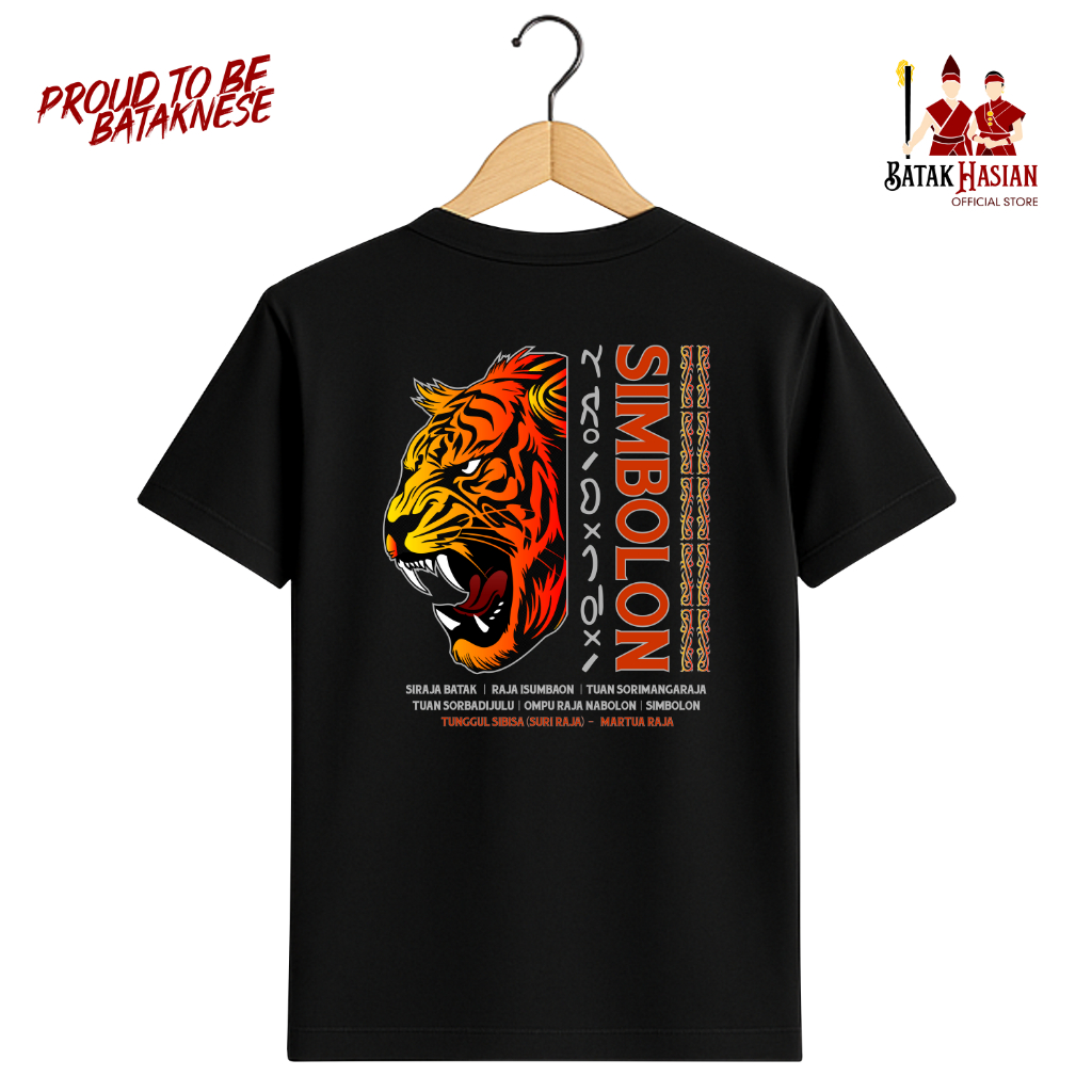SIMBOLON (Versi 2) - Kaos Marga Batak  - Katun premium 100% - BIOWASH (Tidak berbulu) - Sangat Nyama