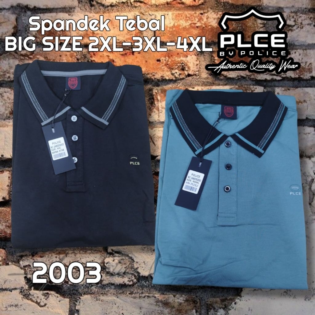 Kaos Krah Pria PLCE DENIM ORIGINAL BIG SIZE