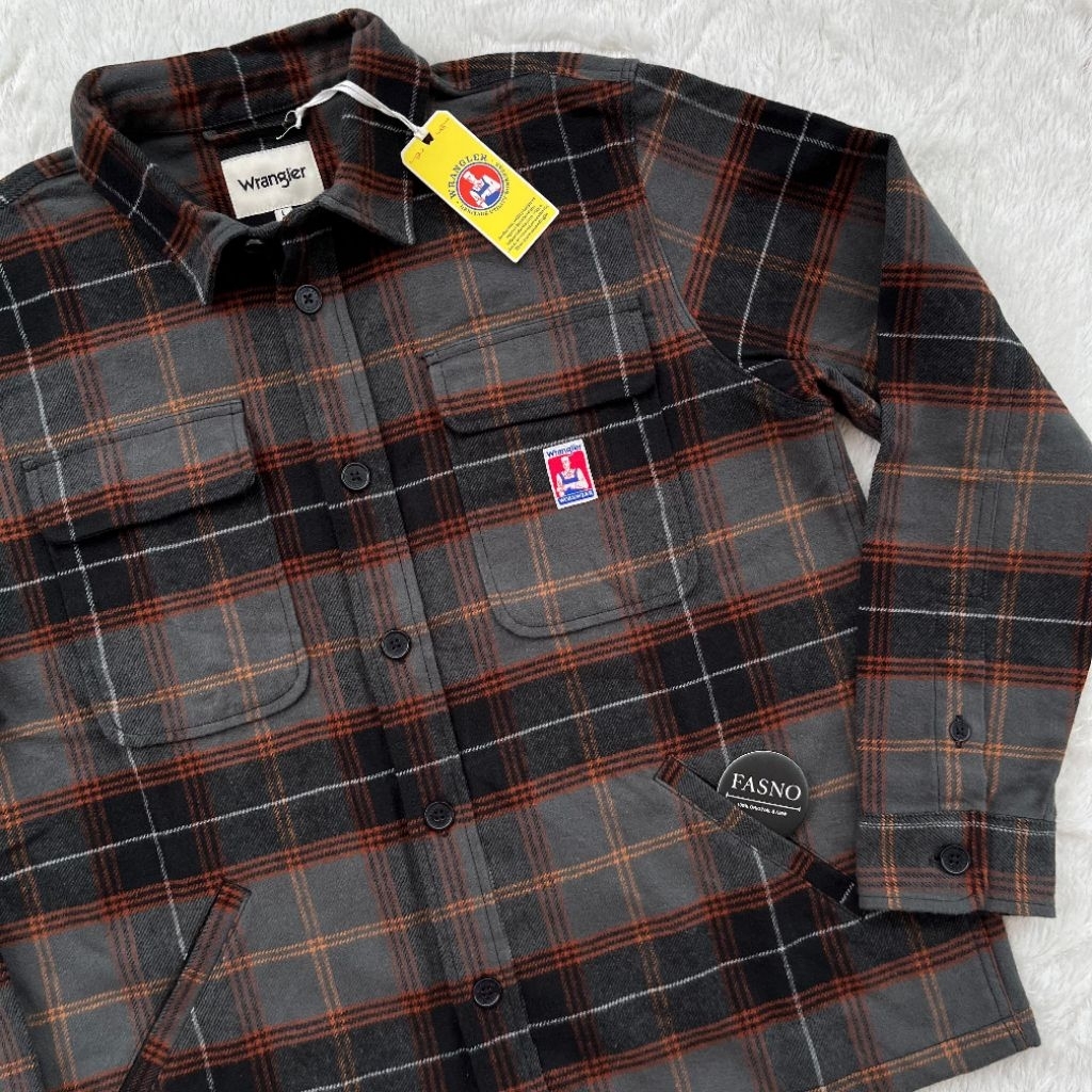 NEW & ORIGINAL Wrangler HERITAGE Special Series : BLAZE Trucker Jacket "FLANEL". Black Grey.