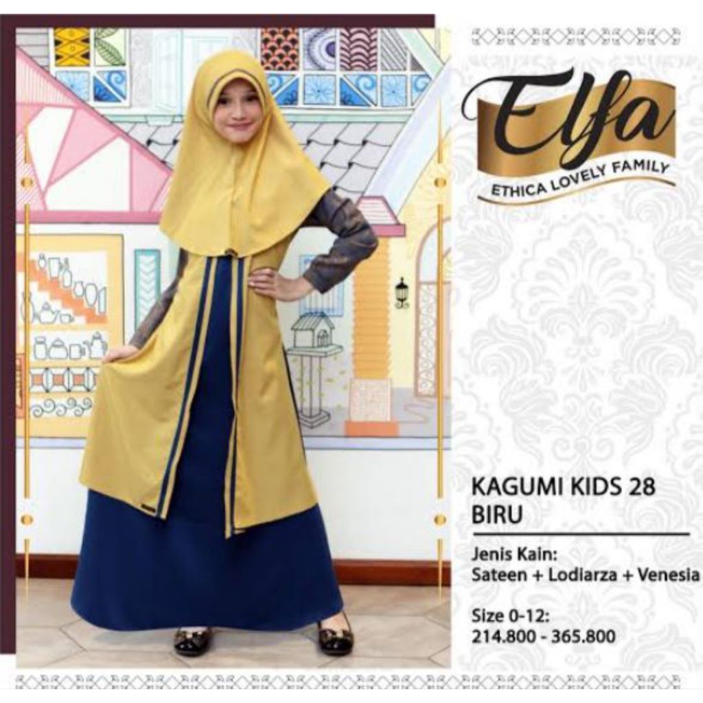 Gamis Anak Kagumi Kids 28 Biru