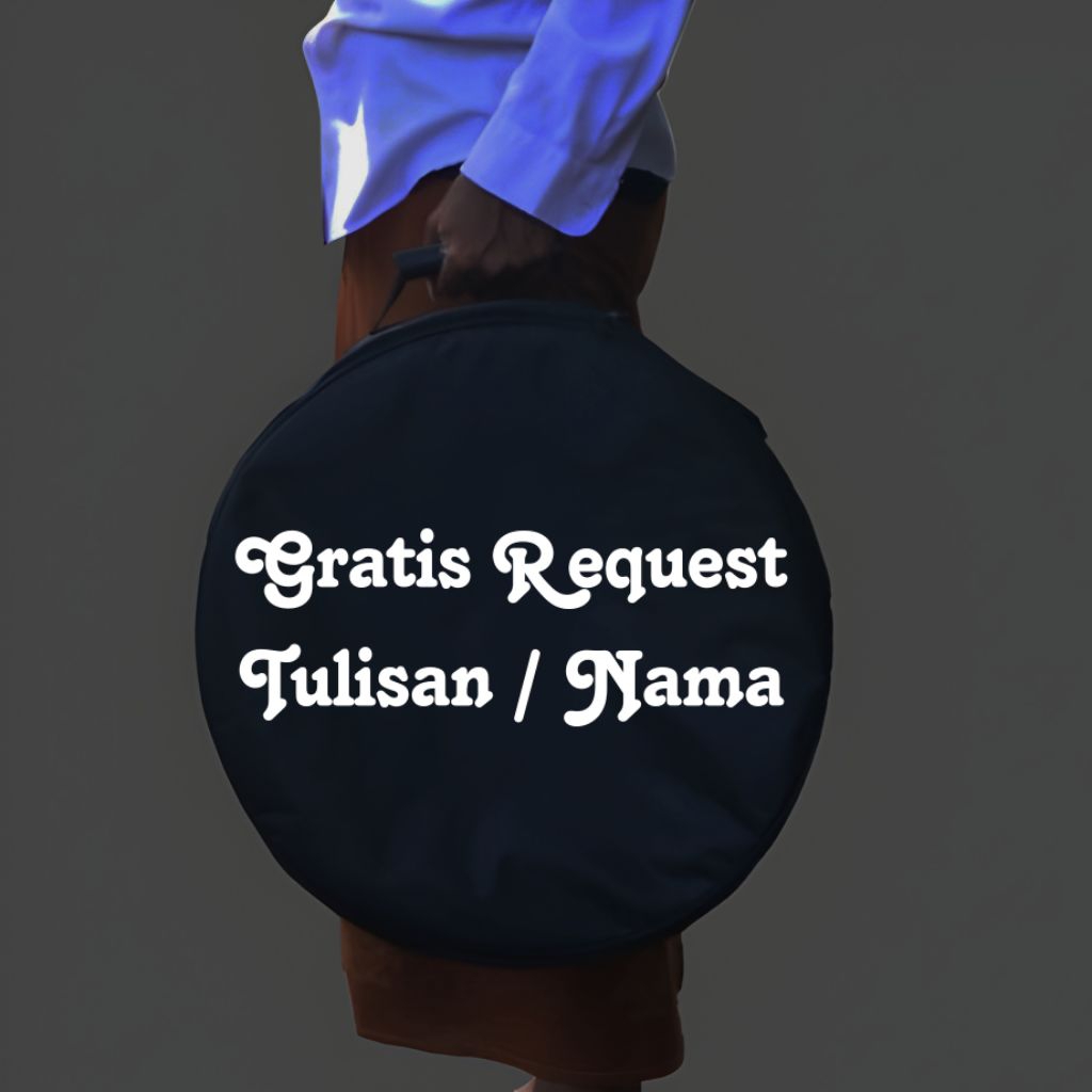 CUSTOM NAMA Tas Bass hadroh full busa besar ukuran 40,45,50cm full busa