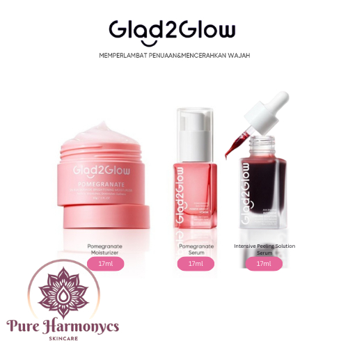 Glad2Glow Pomegranate Niacinamide Power Bright White Serum Wajah 17ml