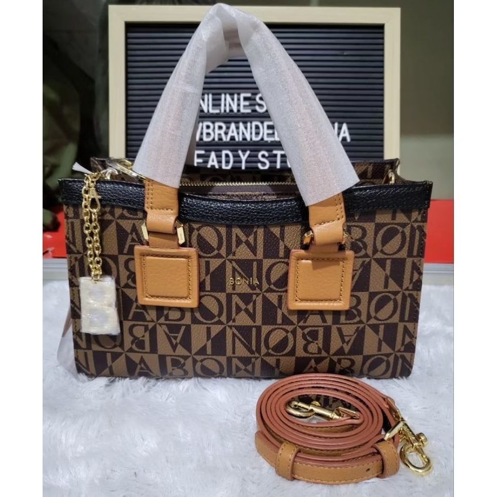 READY STOCK tas bonia original sling top handle bag monogram new arrival M