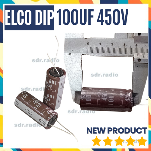 Capictor Kapasitor Elko 100 mikrofarad 450 volt ELCO 100uf 450v Original/ELCO 100uf 450v Original Ka