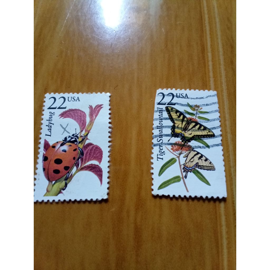 perangko vintage 22 cent usa edisi serangga